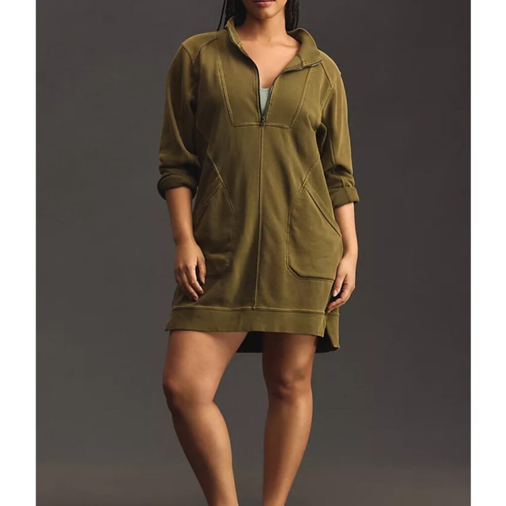 NWOT - Daily Practice by Anthropologie Meru Mini Dress, Olive